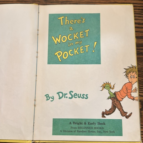 Dr. Seuss “There’s A Wocket In My Pocket” Book, Vintage 1974 - Picture 3 of 7